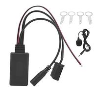 JKOKPMG Bluetooth 5.0 Audio Adapter 8Pin Microphone Handsfree Kit Premium ABS Aluminum Car Aux Cable Wireless Music Streaming for Focus Mondeo Fusion Galaxy CMax Transit 2005 Onwards