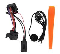 JKOKPMG Bluetooth AUX in Cable Wireless Audio Adapter with Microphone Hands Free for A4 S4 A6 A8L 2007 2014 Plug and Play Bluetooth 5.0 ABS Material