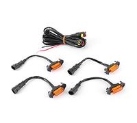 JKOKPMG Car Grille Light LED High Brightness 12V Bumper Grille Lamp ABS Material 4pcs Set for 2016 2020 (Yellow Shell Yellow Light)