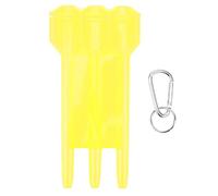 JKOKPMG Dart Carrying Case, Universal Portable ABS Dart Storage Box for Steel Tip and Soft Tip Darts, Compact Protective Holder with Aluminum Alloy Hanging Clip for Outdoor Dart Games, (Yellow)