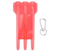 JKOKPMG Dart Carrying Case, Universal Portable ABS Dart Storage Box for Steel Tip and Soft Tip Darts, Compact Protective Holder with Aluminum Alloy Hanging Clip for Outdoor Dart Games, (Red)