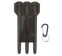 JKOKPMG Dart Carrying Case, Universal Portable ABS Dart Storage Box for Steel Tip and Soft Tip Darts, Compact Protective Holder with Aluminum Alloy Hanging Clip for Outdoor Dart Games, (Black)