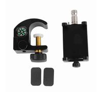 JKOKPMG Data Collector Pole Clamp Universal Portable GPS RTK Anodized Aluminum Quick Release Mount with Compass for Surveying Equipment 32mm 20mm Poles