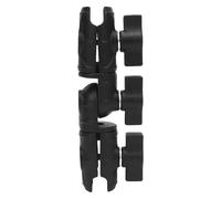 JKOKPMG Double Socket Swivel Arm High Durability Nylon Dual 1 Inch Ball Sockets for Motorcycle Car Engineering Machine Black