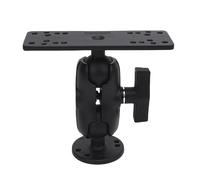 JKOKPMG Fish Finder Mount High Strength Aluminum Alloy C Type 1.5 Inch Ball Head Long Arm Bracket for Marine Electronics GPS Mount Replacement Kit T Bolt Black (8.7cm / 3.4in Aluminum Alloy Rod)