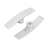 JKOKPMG RV Waste Valve Handle Replacement Premium Aluminum T Style Easy Install for Camco Valterra Dump Valve 1 1/2 and 3 Inch Gate Valve Silver 2 Pack