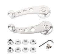 JKOKPMG Universal Window Winder Glass Cranks Aluminum Alloy Riser Handle Car Refitting Durable High Strength Manual Window Cranks for Most Vehicles with Red Blue Black Silver Color Options (Silver)