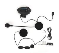 JKOKPMG Wireless Bluetooth Helmet Headset Hands Free Call Hifi Sound Anti Interference for Motorcycle Riding Plastic Built in Lithium Battery 500mAh CSR4.2 EDR Bluetooth Technology