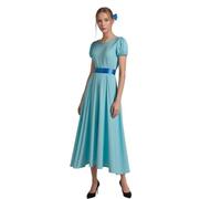 JKonHer Women Girls Princess Wendy Dress Costume Halloween elegant Maxi Blue Cosplay Dressing Up Outfits (Blue, X-Large)