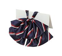 JKQBUX Elegant Bow Tie Women's Pre-Tied Neckties Bowknot Stripe Adjustable Casual Uniform Bowtie Blouse Neck ties, T13, 19W*10L