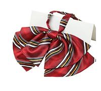 JKQBUX Elegant Bow Tie Women's Pre-Tied Neckties Bowknot Stripe Adjustable Casual Uniform Bowtie Blouse Neck ties, T15, 19W*10L