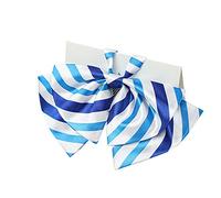 JKQBUX Elegant Bow Tie Women's Pre-Tied Neckties Bowknot Stripe Adjustable Casual Uniform Bowtie Blouse Neck ties, T21, 19W*10L