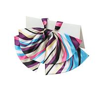 JKQBUX Elegant Bow Tie Women's Pre-Tied Neckties Bowknot Stripe Adjustable Casual Uniform Bowtie Blouse Neck ties, T16, 19W*10L