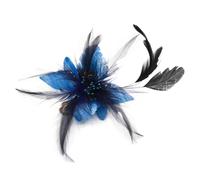 JKQBUX Multi-function Feather Flower Brooch Pins & Hair Clips for Women Girls Corsage Brooch Party Ceremony Accessories Dance Banquet Pins Headdress, 8*8cm, Aluminum, crystal