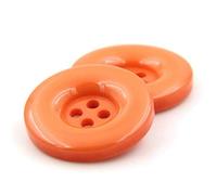 Jksdp 15mm 18mm 20mm 23mm 25mm 28mm 30mm 34mm 38mm 4 Hole Plastic Resin Round Buttons Black White Button Fit Sewing Scrapbooking DIY, 02 Orange,30mm 11Pcs