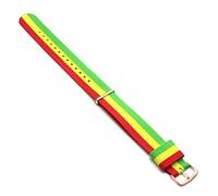 Jksdp Watchband Nylon Strap Silver Buckle Gold Buckle 18mm 20mm Bracelet Strap Watch Band,Red Yellow Green Rg,18mm