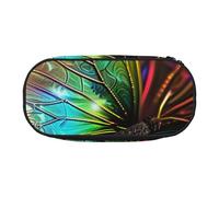 JKSEEPYN Colorful Rainbow Butterfly Printed Pencil Case & Travel Makeup Bag - Zipper Pencil Pen Pouch Funny Pencil Bag for School Office