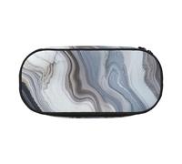 JKSEEPYN Marble Mural Printed Pencil Case & Travel Makeup Bag - Zipper Pencil Pen Pouch Funny Pencil Bag for School Office