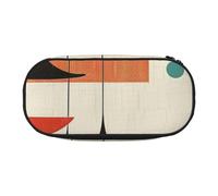 JKSEEPYN mid Century Modern Prints Printed Pencil Case & Travel Makeup Bag - Zipper Pencil Pen Pouch Funny Pencil Bag for School Office