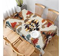 JKSEEPYN Native American Printed Rectangle Tablecloth 152x228 CM Water Resistant Washable Fabric Table Cloth for Dining Room Buffet Wedding Party Picnic