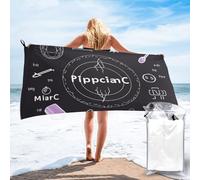 JKSEEPYN Physics Print art Printed Microfiber Beach Towel 140x70 CM Quick-Dry Bath Towels with PVC Bag for Bathroom Travel Swimming Gym Camping