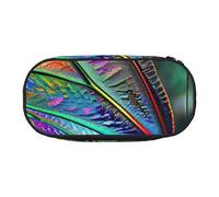 JKSEEPYN Rainbow Butterfly Printed Pencil Case & Travel Makeup Bag - Zipper Pencil Pen Pouch Funny Pencil Bag for School Office