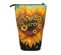JKSEEPYN Telescopic Pencil Case Pen Bag, Blessed to Be Called Nana Sunflower Prints Cute Pencil Organizer, Portable Pencil Bag for School Office Travel
