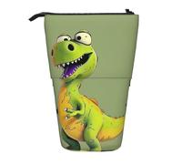 JKSEEPYN Telescopic Pencil Case Pen Bag, Cartoon Dinosaur Prints Cute Pencil Organizer, Portable Pencil Bag for School Office Travel