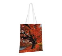 JKSEEPYN Tree in The Printed Reusable Canvas Tote Bag Shopping Bags Washable Shoulder Grocery Tote Bags Daily Utility bag