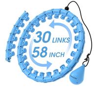 JKSHMYT Weighted Hula Circle Hoops for Adults Weight Loss, Infinity Fit Hoop Plus Size, 30 Detachable Links, Exercise Hoop for Women and Beginners (Blue)…