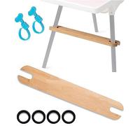 JKSM High Chair Footrest, Non-Slip Natural Wood Highchair Footrest Adjustable Baby High Chair Accessories with Rubber Rings and Hose Clamps for Toddlers Feeding Antilop Seat Footrest Accessories