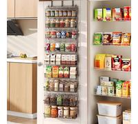 JKsmart 9-Tier Spice Rack Organizer with Door Hook, Wall Mount, and Extra Large Capacity for Pantry Door - Stylish Black Design for Effortless Organization, Ultimate Kitchen Storage Solution