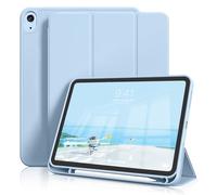 JKSML Case for iPad (A16) 11th Gen 11 Inch 2025 & iPad 10th Generation 10.9 Inch 2022, Smart Slim Tri-fold Stand Cover Soft TPU Back with Pencil Holder Support Touch ID & Auto Wake/Sleep (Sky Blue)