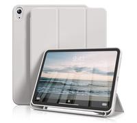 JKSML Case for iPad (A16) 11th Generation 11 Inch 2025 & iPad 10th Generation 10.9 Inch 2022 with Pencil Holder,Smart Slim Tri-fold Stand Cover Soft TPU Back,Support Touch ID & Auto Wake/Sleep (Gray)