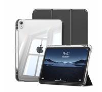 JKSML Case for iPad Air 11 inch M4/M3/M2(2026/2025/2024)&iPad Air 5th/4th Generation (2022/2020) 10.9 inch, 2-in-1 Removable Hard PC Transparent Back with Pencil Holder, Auto Sleep/Wake (Black)