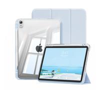 JKSML Case for iPad Air 11 inch M4/M3/M2(2026/2025/2024)&iPad Air 5th/4th Generation (2022/2020) 10.9 inch, 2-in-1 Removable Hard PC Transparent Back with Pencil Holder, Auto Sleep/Wake (Sky Blue)