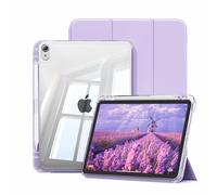 JKSML Case for iPad Air 11 inch M4/M3/M2(2026/2025/2024)&iPad Air 5th/4th Generation (2022/2020) 10.9 inch, 2-in-1 Removable Hard PC Transparent Back with Pencil Holder, Auto Sleep/Wake (Purple)