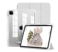 JKSML Case for iPad Pro 11 Inch, iPad Pro 4th/3rd/2nd Generation 2022/2021/2020 Case with Pencil Holder, 2 in 1 Removable Cover with Transparent Back for iPad 11" Pro-Grey