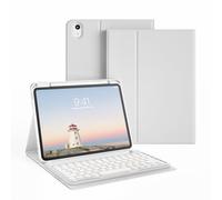 JKSML Keyboard Case for iPad (A16) 11th Gen 11 inch 2025 & iPad 10th Gen 10.9 inch 2022,7-Color Backlit Wireless Bluetooth Keyboard,Soft TPU Back Shell with Pencil Holder, Auto Sleep/Wake (Gray)