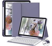 JKSML Keyboard Case for iPad (A16) 11th Gen 11 inch 2025 & iPad 10th Gen 10.9 inch 2022 with Pencil Holder | Detachable Bluetooth Wireless Keyboard | Soft TPU Back Shell | Auto Sleep/Wake (Blue Gray)
