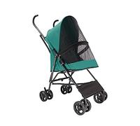 JKSVTF Lightweight Pet Stroller for Cats Puppy & Kitten Pet Strollers for Small Dogs Umbrella Structure Carrier Breathable Dog Prams Pushchairs for Small Dogs (Green)