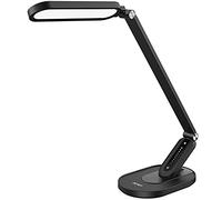 JKSWT Desk Lamp, for Eye Care, Dimmable Table Lamp with 5 Colour Modes, 72 LEDs with USB Charging Port, Touch Control and Memory Function, Office Lamp, Black [Energy Class A]