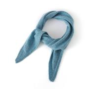 JKUHA Cashmere Triangle Scarf, 89cm*25cm/35 * 9.8inch Solid Color Small Scarf, Autumn and Winter Knitted Warm Decoration(Blue)