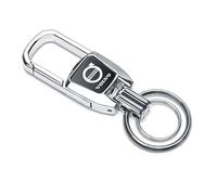 JKVTED Car Keyring for Volvo V40, Car Keychain Keyring Car Logo Keychain Replacement Key Fob Holder Key Ring Accessory Souvenir Gifts for Men Women,Silver