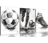 JKWQFBOYAN 6pcs Children'S Bible Verse Canvas Wall Art Christian Education Posters Prints Paintings Inspirational Quote Pictures Wall Decor for Boys Unframed (football art, 12x16inch)