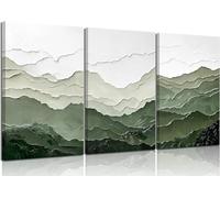 JKWQFBOYAN Vintage Wolf and Raven Canvas Wall Art, Gothic Dark Academia Crow Pictures Wall Decor, Moody Paintings Prints Home Decor for Living Room Bedroom (mountain forest art unframed, 12x16inch)