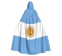JKXUN Argentine flag Unisex Cosplay Costume Halloween Hooded Cape Cloak for Party Dress Up Full-Length Uniform Robe, Black, One size