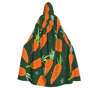 JKXUN Happy carrot Unisex Cosplay Costume Halloween Hooded Cape Cloak for Party Dress Up Full-Length Uniform Robe