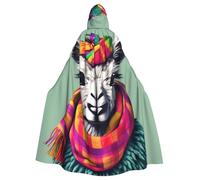 JKXUN Lama Scarf Unisex Cosplay Costume Halloween Cape Hooded Party Cape Full-Length Costume Uniform Robe