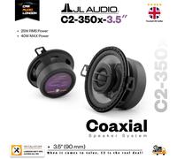 JL Audio C2-350x 3.5" Coaxial Car Speakers Pair 4Ω 25W RMS Silk Dome Tweeter
